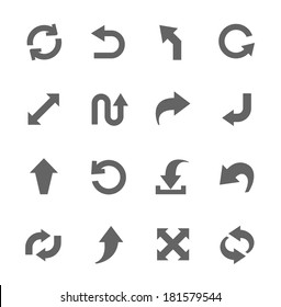 Simple Icon set related to Interface Arrows