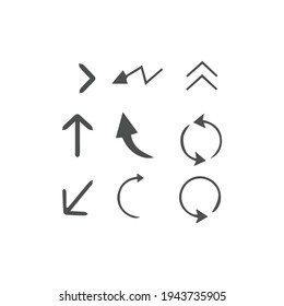 Simple Icon set related to Interface Arrows