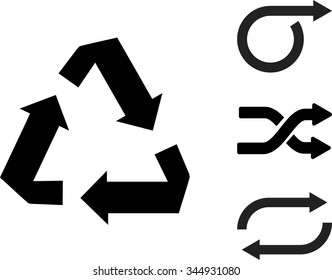 Simple Icon set related to Interface Arrows