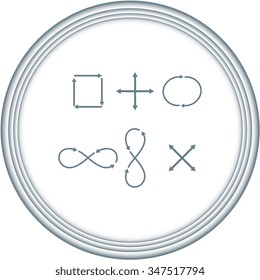 Simple Icon set related to Interface Arrows