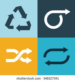 Simple Icon set related to Interface Arrows