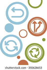 Simple Icon set related to Interface Arrows eps10