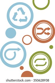 Simple Icon set related to Interface Arrows eps10