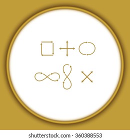 Simple Icon set related to Interface Arrows