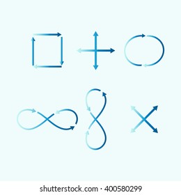 Simple Icon set related to Interface Arrows