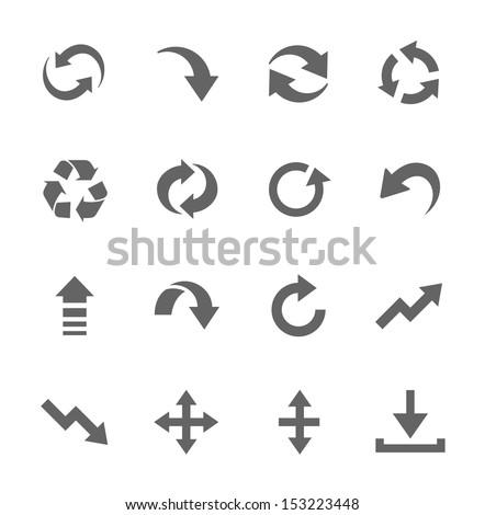 Simple Icon set related to Interface Arrows