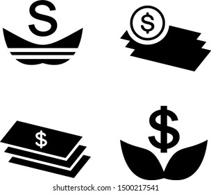 Simple icon set related to Money