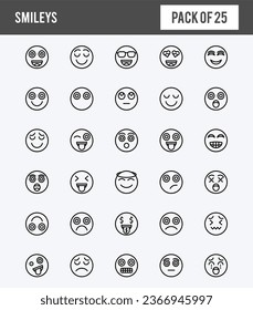 Conjunto de iconos simple relacionado con Smileys.