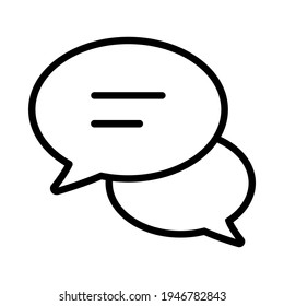 Simple icon set for speech bubbles, consultations, inquiries, conversations, etc.