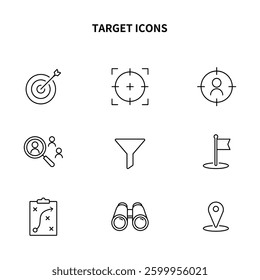 Simple icon set | Targets and goals