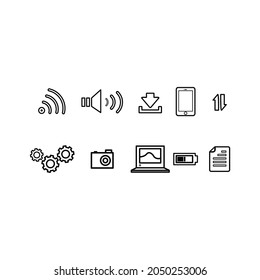 Simple icon set. Thin line icon pack for web. Minimalist modern icons.
