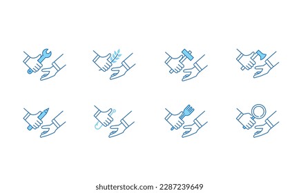 Simple icon set of various business succession, vector