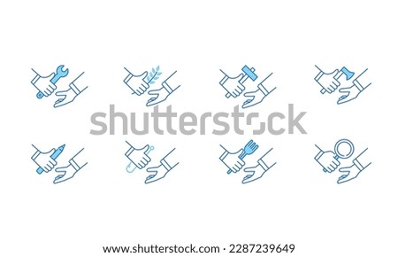 Simple icon set of various business succession, vector