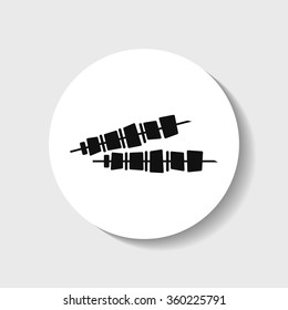 Simple icon shish kebab.