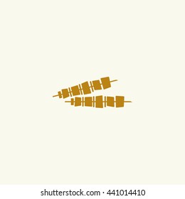 Simple icon shish kebab.