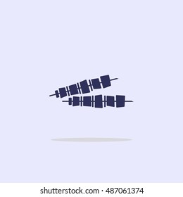 Simple icon shish kebab.