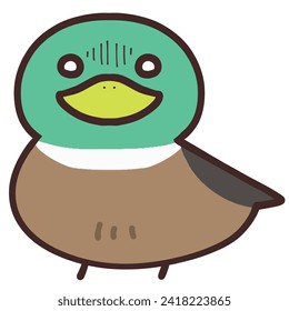 Simple icon of a shocked bird
