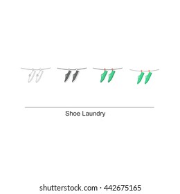 simple icon for shoe laundry