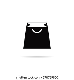 Simple icon shopping bag.