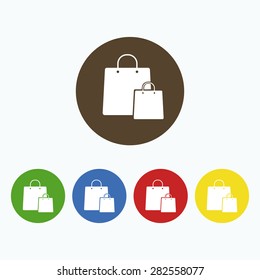 Simple icon shopping bag.
