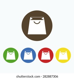 Simple icon shopping bag.