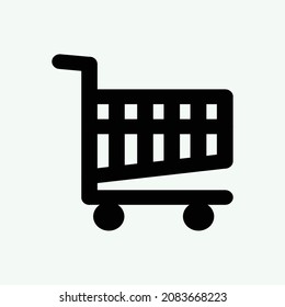 simple icon shopping cart trolley icon in supermarket