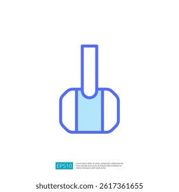 Simple Icon of a Shovel Tool Representing Farming and Agriculture in a Minimalist Line Drawing Style