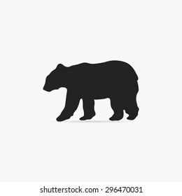 Simple icon, silhouette of a bear.