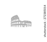 A simple icon silhouette Coliseum in Rome.