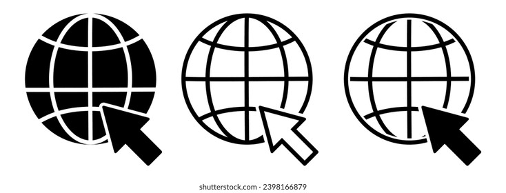 simple icon of site push button