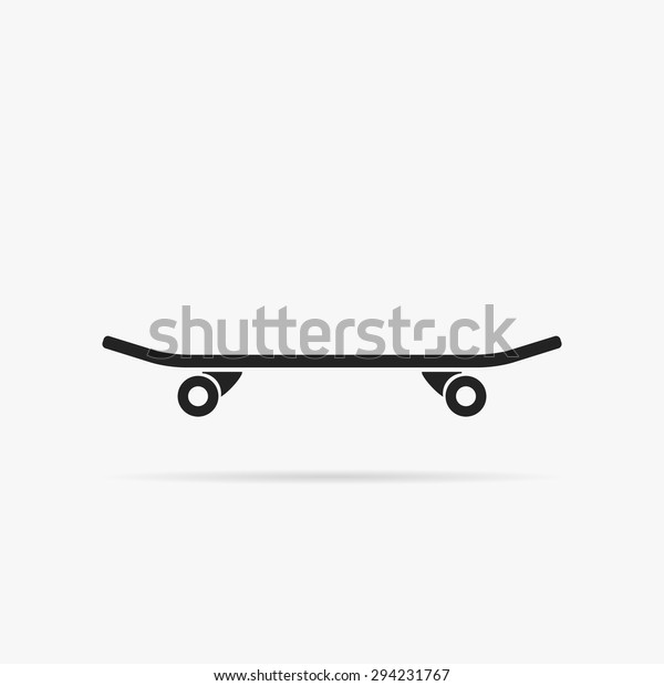 Simple Icon Skateboard Stock Vector Royalty Free