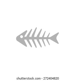 Simple icon skeleton fish.