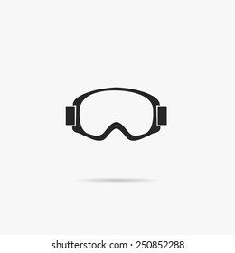 Simple Icon Of Ski Goggles.