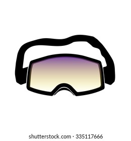 Simple icon of ski goggles.