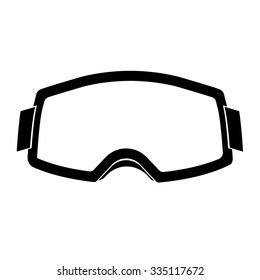 Simple icon of ski goggles.