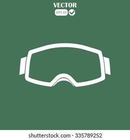 Simple icon of ski goggles.
