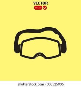 Simple icon of ski goggles.