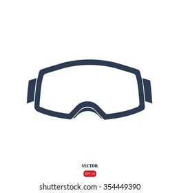 Simple icon of ski goggles.