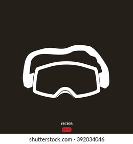 Simple icon of ski goggles.