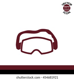 Simple icon of ski goggles.