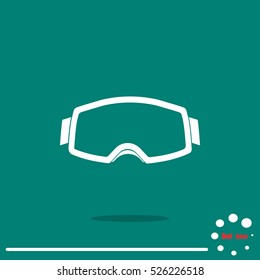 Simple icon of ski goggles.
