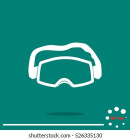 Simple icon of ski goggles.