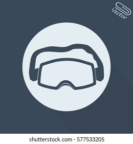 Simple icon of ski goggles.