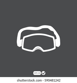 Simple icon of ski goggles.