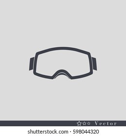 Simple icon of ski goggles.
