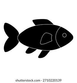 Ícone simples de peixes pequenos nadando à esquerda com um dedo único
