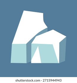 Ícone simples de uma pequena peça de iceberg