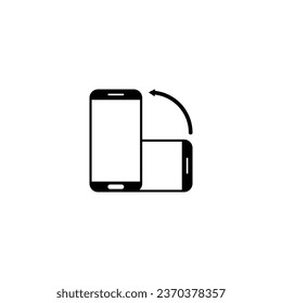 simple icon of smart phone various rotation angles
