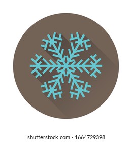 Simple icon "snowflake" in retro-style circle. Vector illustration icons