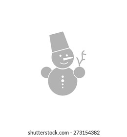 Simple icon snowman.